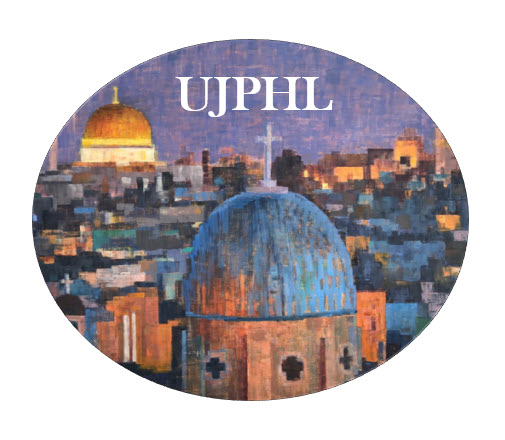Oil painting by UJPHL president of Jerusalem's church of the Holy Sepulcher and the Dome of the Rock